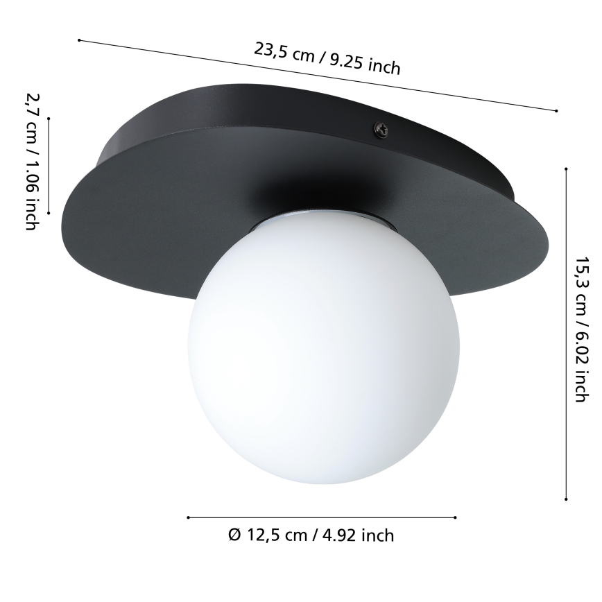 Eglo - LED Aplică de baie 1xG9/4,2W/230V IP44 negru