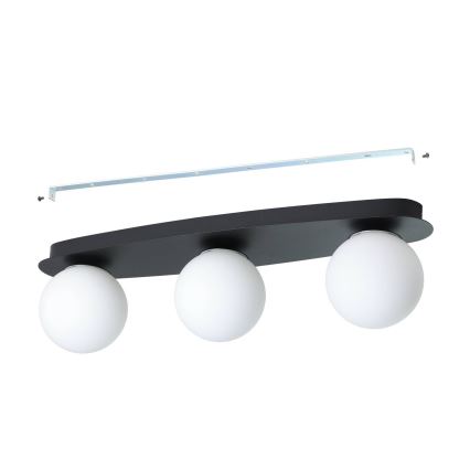 Eglo - Plafonieră LED pentru baie 3xG9/4,2W/230V IP44 neagră