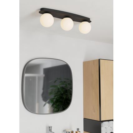 Eglo - Plafonieră LED pentru baie 3xG9/4,2W/230V IP44 neagră