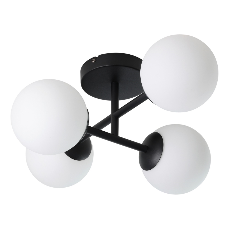 Eglo - Plafonieră LED aplicată pentru baie, 4xG9/4,2W/230V, IP44, negru