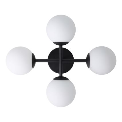 Eglo - Plafonieră LED aplicată pentru baie, 4xG9/4,2W/230V, IP44, negru