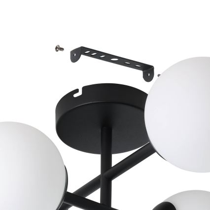 Eglo - Plafonieră LED aplicată pentru baie, 4xG9/4,2W/230V, IP44, negru