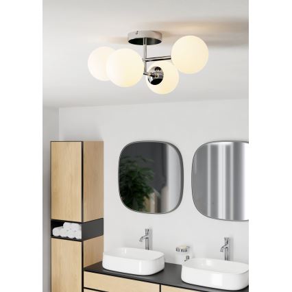 Eglo - Plafonieră LED aplicată pentru baie 4xG9/4,2W/230V IP44 crom lucios