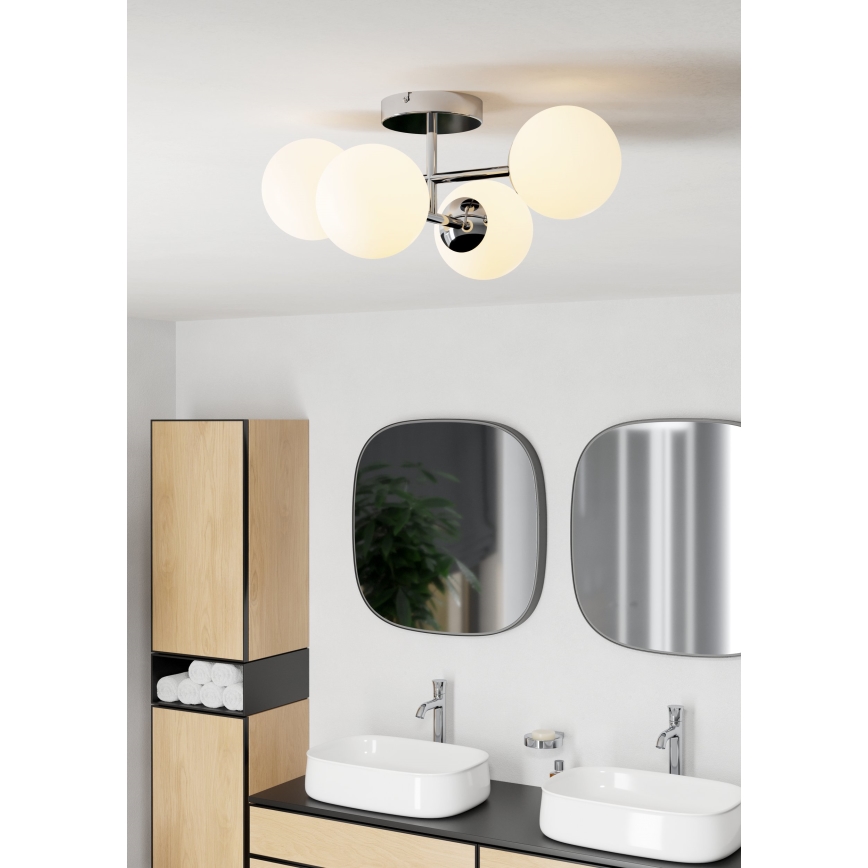 Eglo - Plafonieră LED aplicată pentru baie 4xG9/4,2W/230V IP44 crom lucios