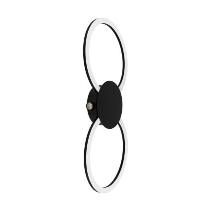 Eglo - Aplică de perete LED/20W/230V + LED/0,91W, negru