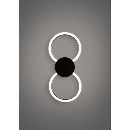 Eglo - Aplică de perete LED/20W/230V + LED/0,91W, negru