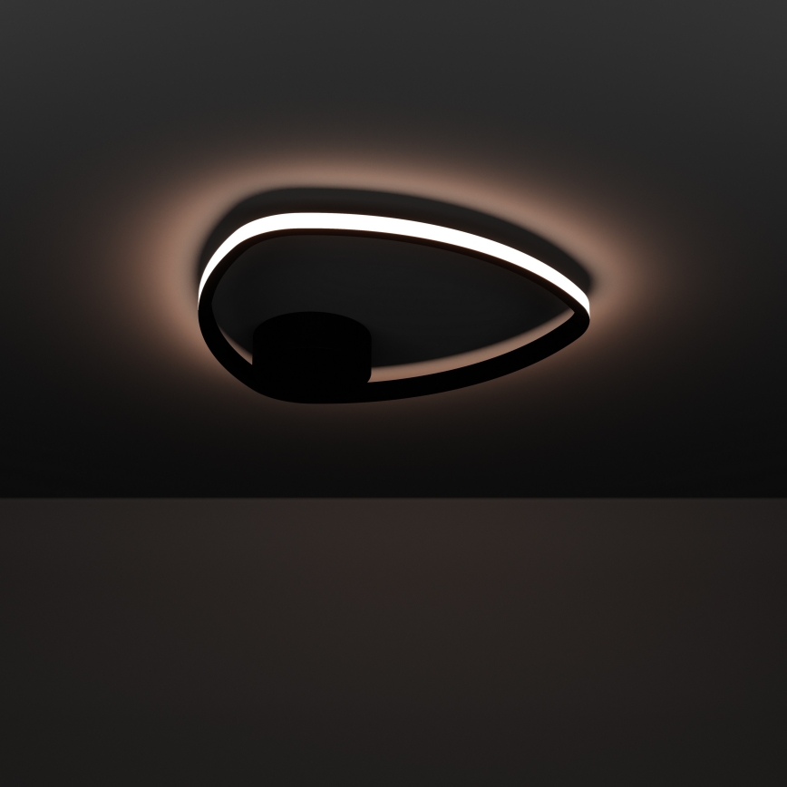 Eglo - Plafonieră LED 9,7W/230V 2700/4000/6500K Ø 37,5 cm negru