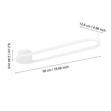 Plafonieră LED Eglo, 24W, 230V, 2700/4000/6500K, alb
