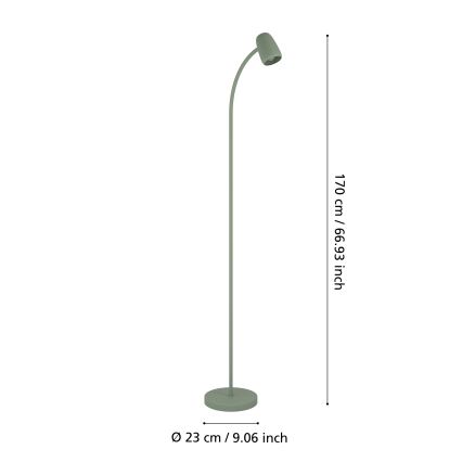 Lampă de podea Eglo, 1xE14/18W/230V, verde