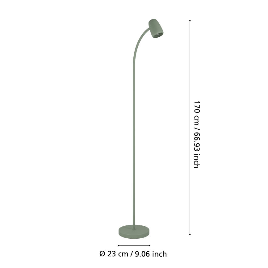 Lampă de podea Eglo, 1xE14/18W/230V, verde