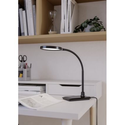 Eglo - Lampă de birou flexibilă reglabilă LED/5,5W/230V 2700/4000/6500K negru