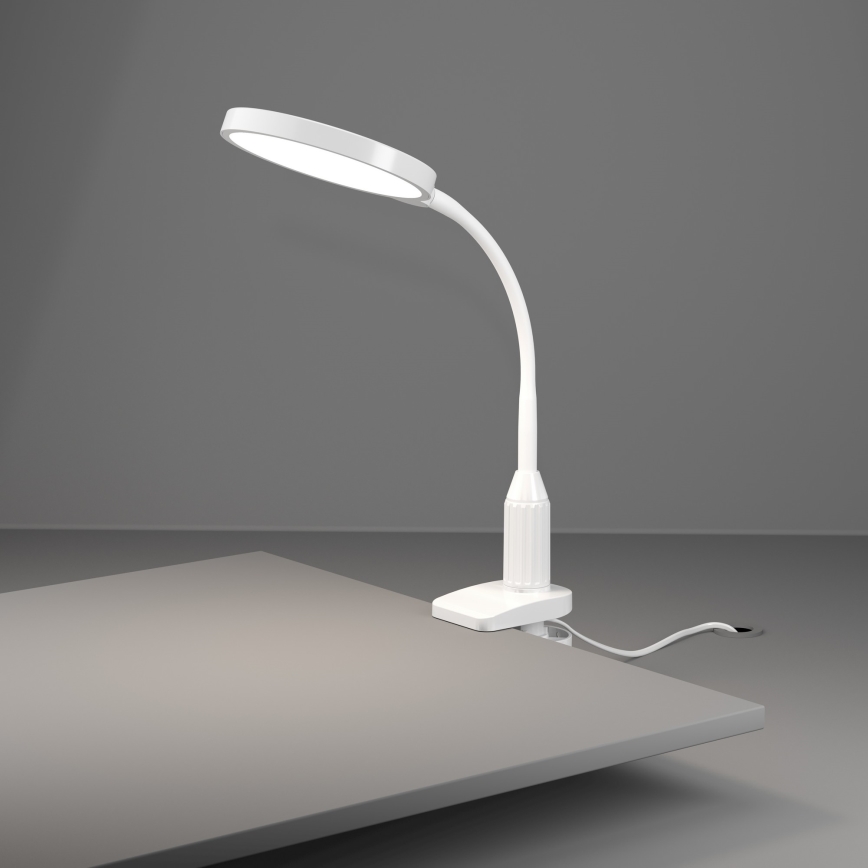 Eglo - Lampă LED reglabilă, flexibilă, cu clemă, 5,5W/230V 2700/4000/6500K, albă