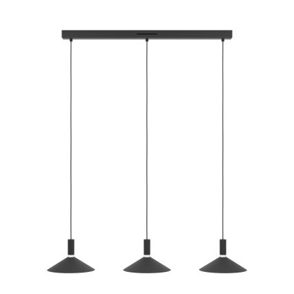 Eglo - Lustră LED RGBW dimerizabilă suspendată pe cablu, 3 x LED/7,5 W, 230 V, 2700–6500 K, negru