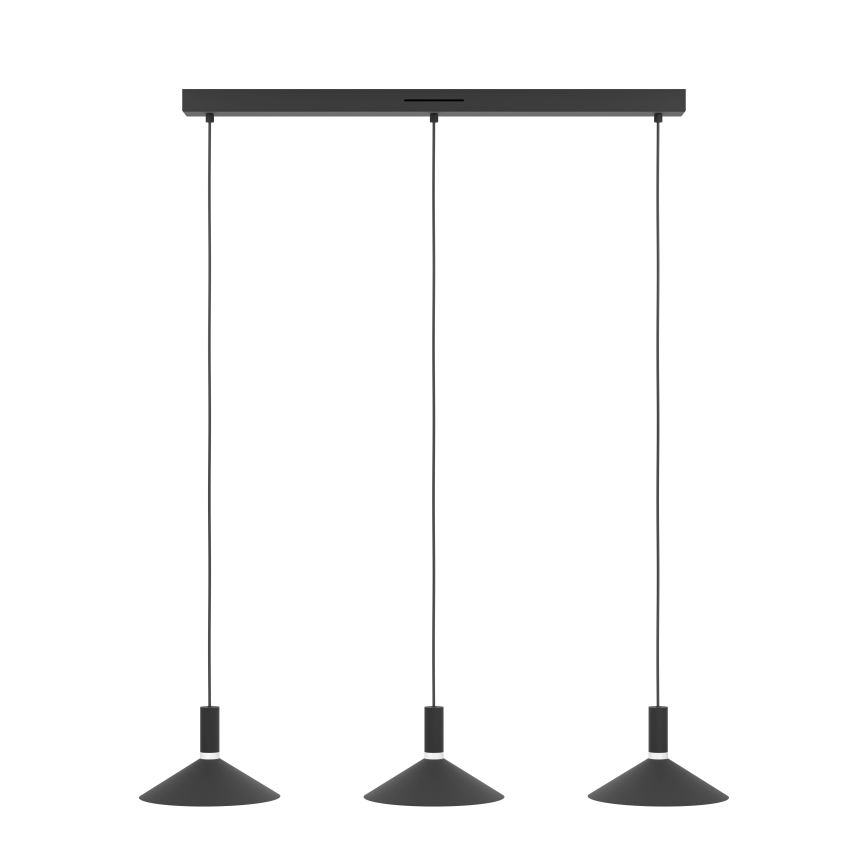 Eglo - Lustră LED RGBW dimerizabilă suspendată pe cablu, 3 x LED/7,5 W, 230 V, 2700–6500 K, negru