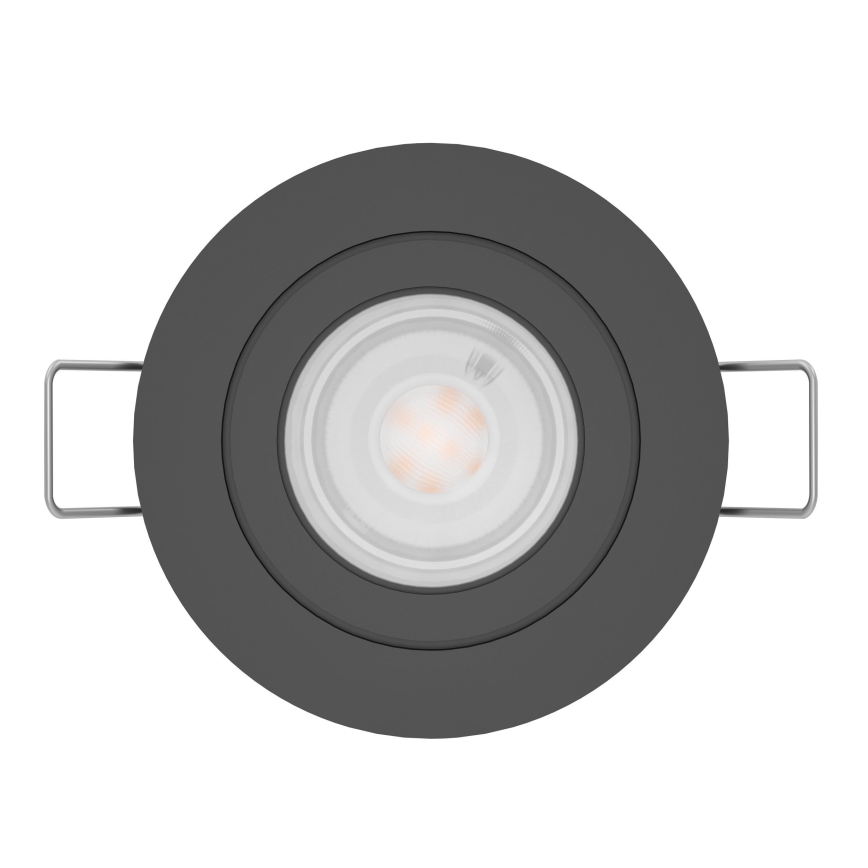 Eglo - Spot LED încastrat pentru baie, 1x GU10/4,5W/230V, IP44, negru