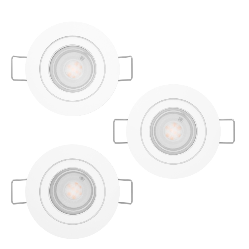 Eglo - Set de 3 spoturi LED încastrate pentru tavan, 1xGU10/4,5W/230V, albe