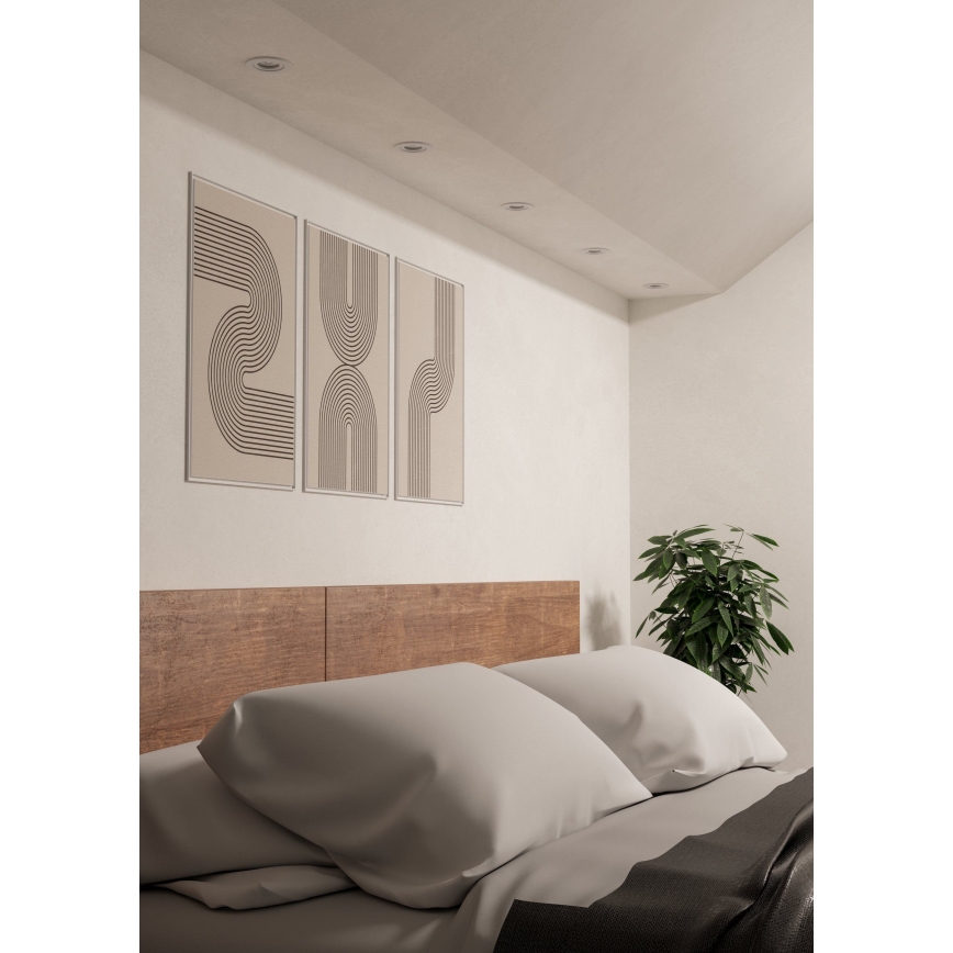 Eglo - Set de 3 spoturi LED încastrate pentru tavan, 1xGU10/4,5W/230V, albe