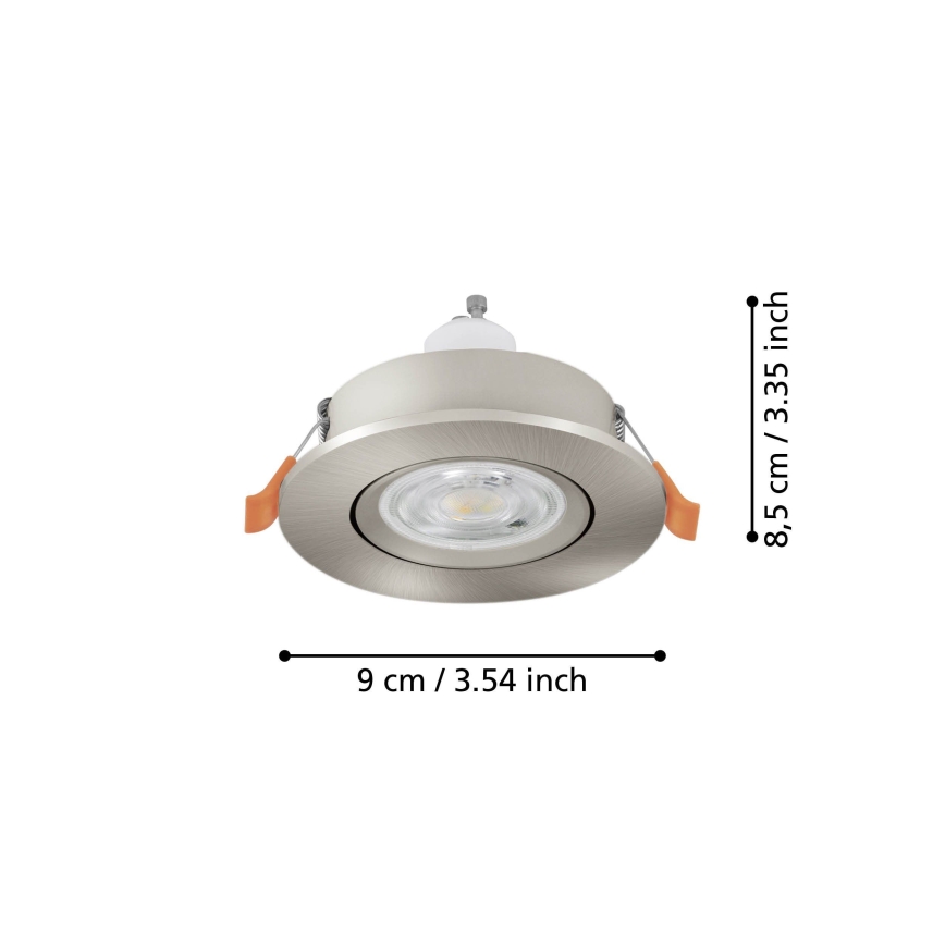 Eglo - Spot LED încastrat 1xGU10/4,5W/230V crom mat