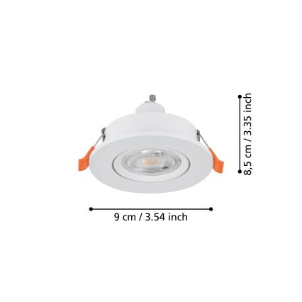 Eglo - Spot LED încastrat 1xGU10/4,5W/230V, alb