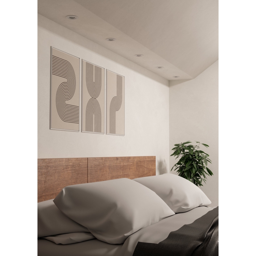 Eglo - Set de 3 spoturi LED încastrate, 1x soclu GU10/4,5W/230V, alb