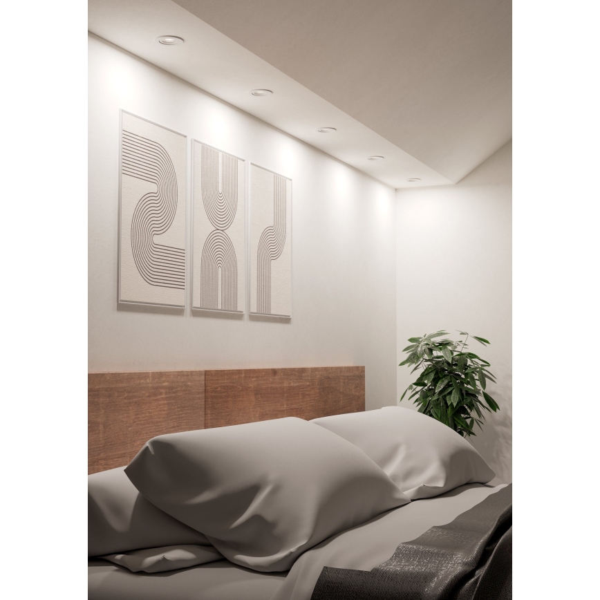 Eglo - Spot LED încastrat, 4,8 W, 230 V, 2700/4000/6500K, alb