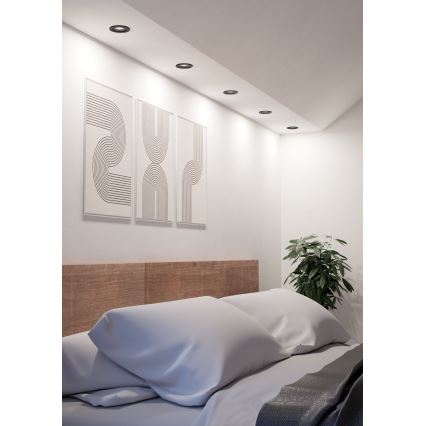 Eglo - Spot LED încastrat, 4,8 W, 230 V, 2700/4000/6500 K, negru