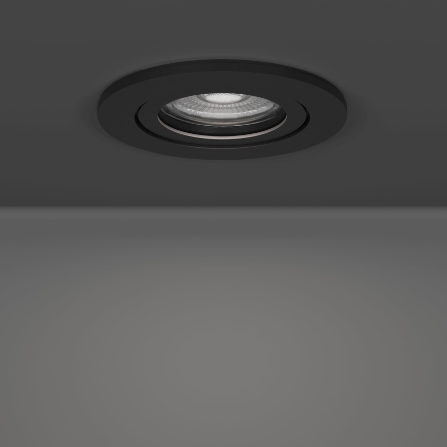Eglo - Set de 5 spoturi LED încastrate, 4,8 W, 230 V, 2700/4000/6500 K, negru