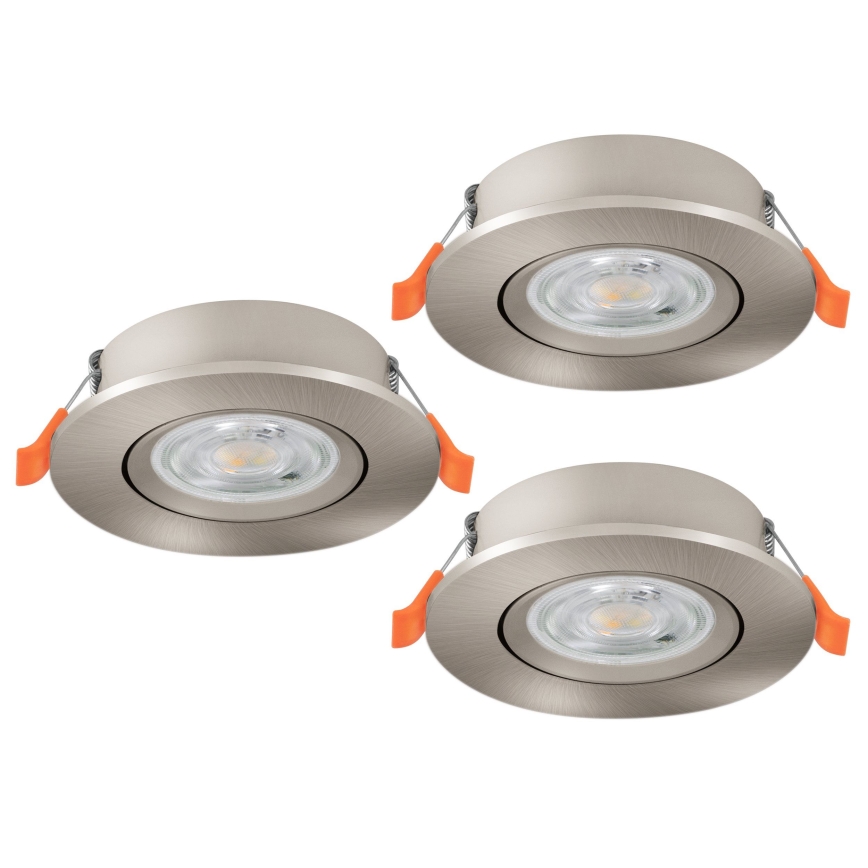 Eglo - Set de 3 spoturi LED încastrate pentru tavan - LED/4,8W/230V 2700/4000/6500K, crom mat