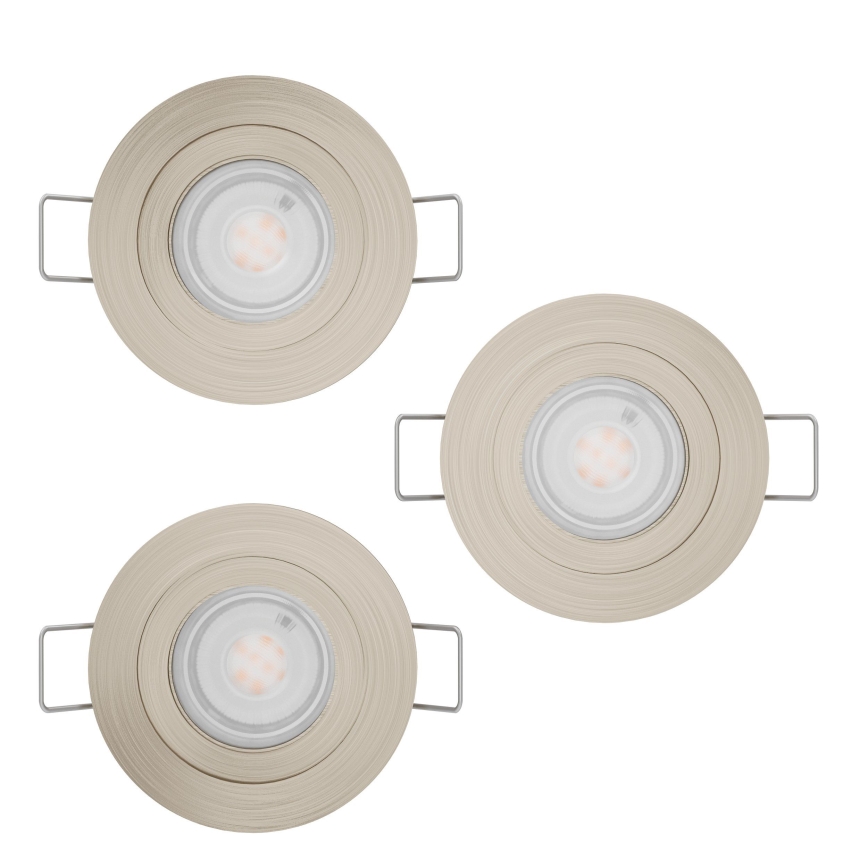 Eglo - Set de 3 spoturi LED încastrate pentru tavan - LED/4,8W/230V 2700/4000/6500K, crom mat