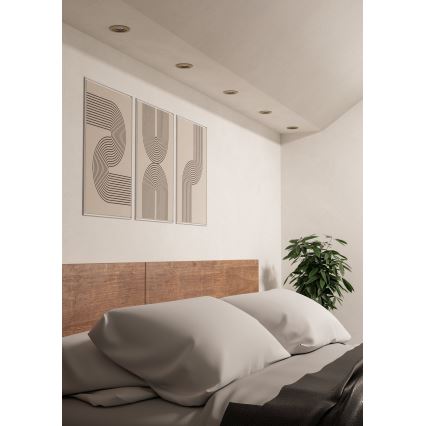 Eglo - Set de 3 spoturi LED încastrate pentru tavan - LED/4,8W/230V 2700/4000/6500K, crom mat