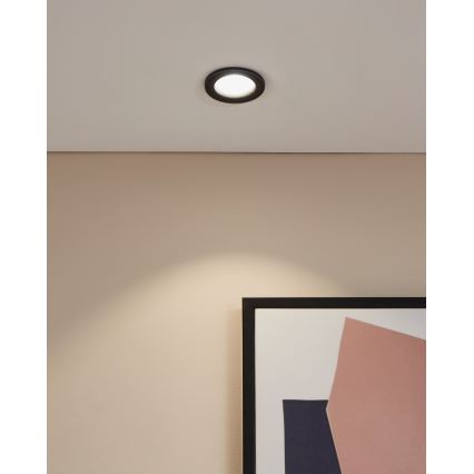 Eglo - Spot LED încastrat pentru baie, 4,9W, 230V, 2700/4000/6500K, Ø 8,8 cm, IP65, negru