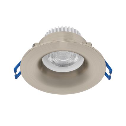 Eglo - Spot încastrat LED pentru baie, 4,9 W, 230 V, temperaturi de culoare selectabile 2700/4000/6500 K, Ø 8,8 cm, IP65, crom mat