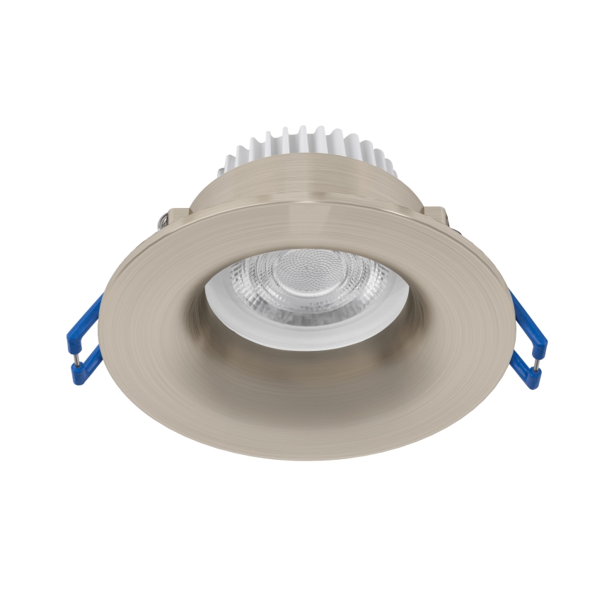 Eglo - Spot încastrat LED pentru baie, 4,9 W, 230 V, temperaturi de culoare selectabile 2700/4000/6500 K, Ø 8,8 cm, IP65, crom mat
