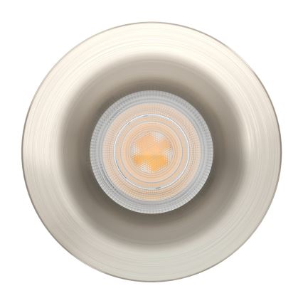Eglo - Spot încastrat LED pentru baie, 4,9 W, 230 V, temperaturi de culoare selectabile 2700/4000/6500 K, Ø 8,8 cm, IP65, crom mat