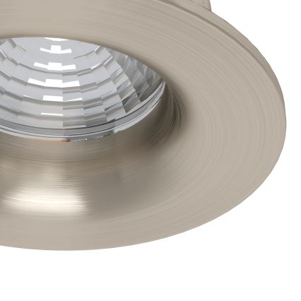 Eglo - Set de 3 spoturi încastrate LED, reglabile, 4,8 W/230 V, Ø 8,8 cm, crom mat