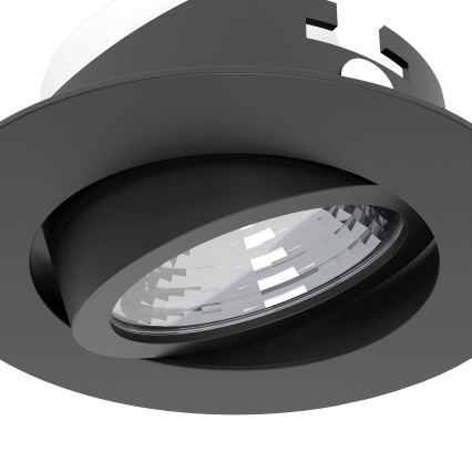 Eglo - Set 3x spot LED încastrat, reglabil, LED/6,4W/230V pr. 8,8 cm negru