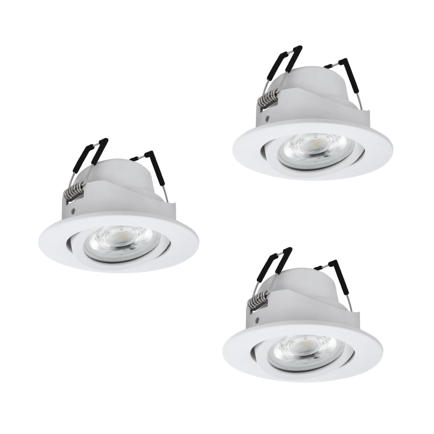 Eglo - Set 3 buc. Corp de iluminat încastrat LED RGBW reglabil LED/4,7W/230V 2700-6500K alb