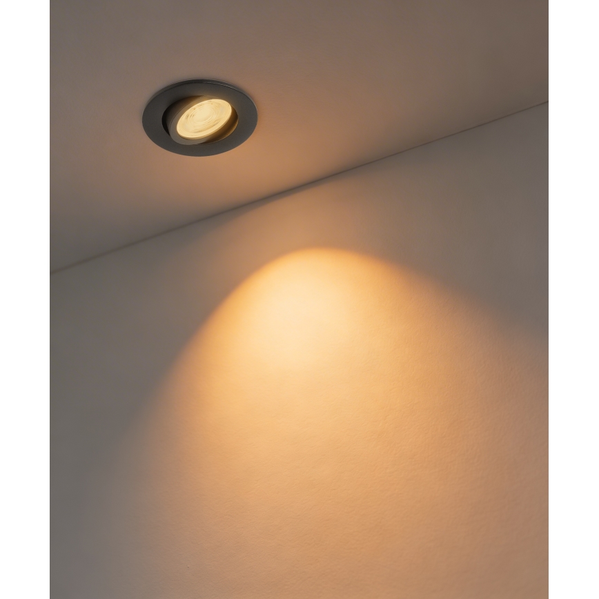 Eglo - Set 3 buc. spoturi LED RGBW încastrate, compatibile cu dimmer, LED/4,7W/230V, 2700-6500K, negru