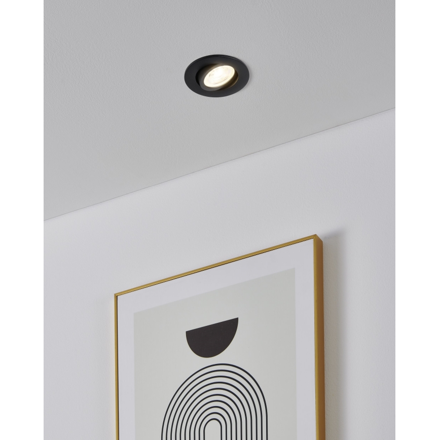 Eglo - Set 3 buc. spoturi LED RGBW încastrate, compatibile cu dimmer, LED/4,7W/230V, 2700-6500K, negru