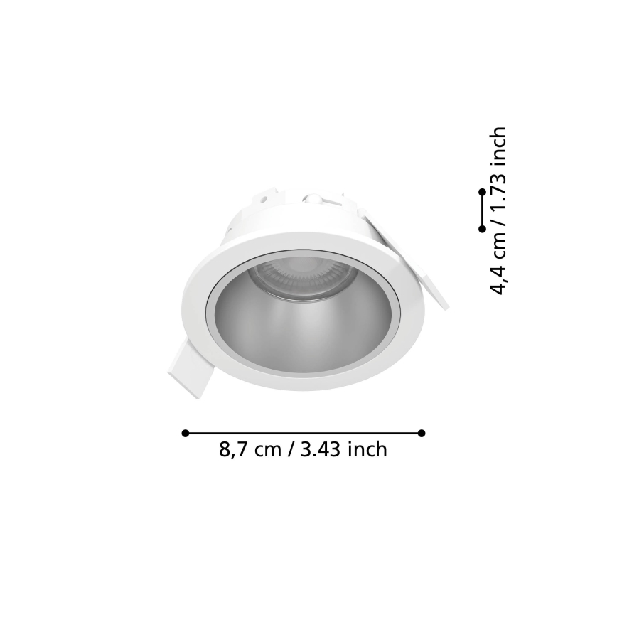 Eglo - Spot LED încastrat pentru baie, reglabil, LED/4,8W/230V 2700/4000/6500K IP44 alb/auriu