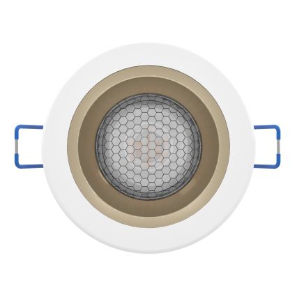 Eglo - Plafonieră LED RGBW încastrată pentru baie, dimmabilă, 4,8W, 230V, 2700-6500K, IP44, alb/auriu