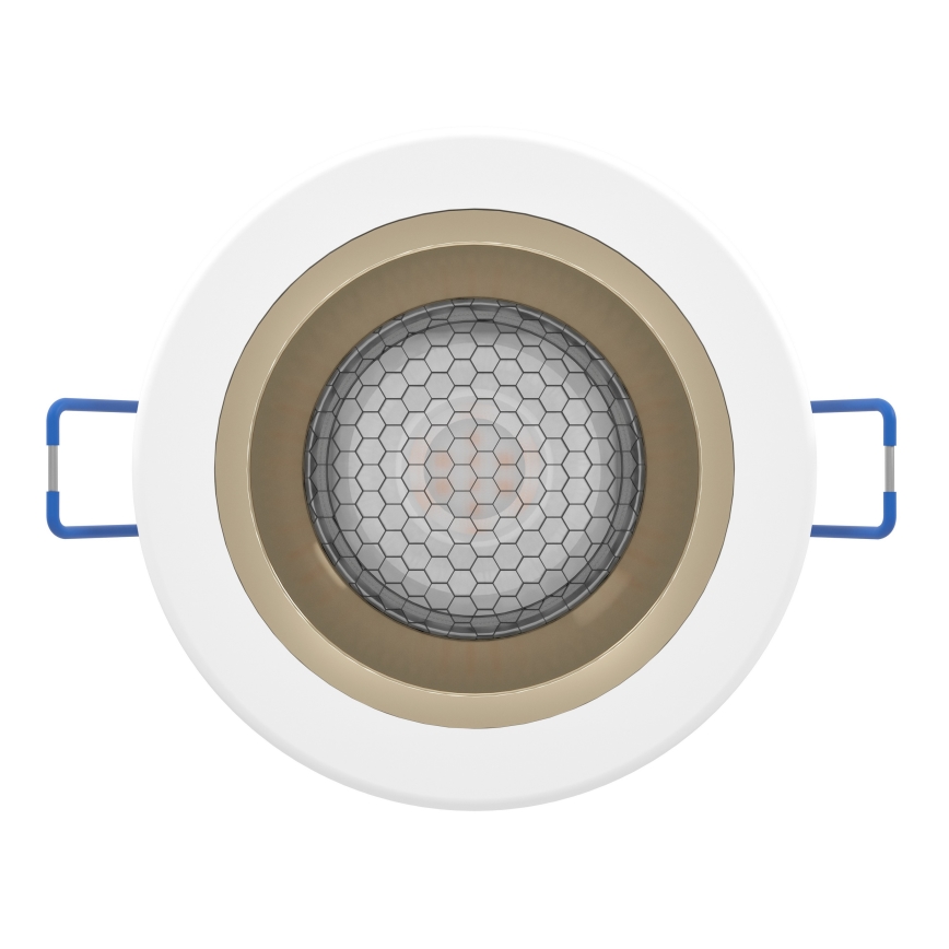 Eglo - Plafonieră LED RGBW încastrată pentru baie, dimmabilă, 4,8W, 230V, 2700-6500K, IP44, alb/auriu