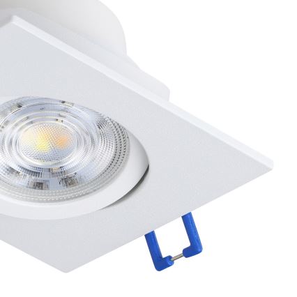Eglo - Set de 3 spoturi LED încastrate, reglabile, LED/6,4W/230V, 8,8x8,8 cm alb