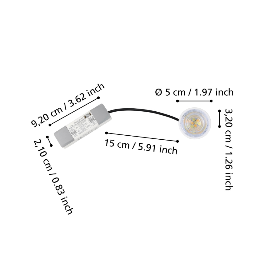 Eglo - Modul LED de exterior/4,9W/230V 2700/4000/6500K IP65
