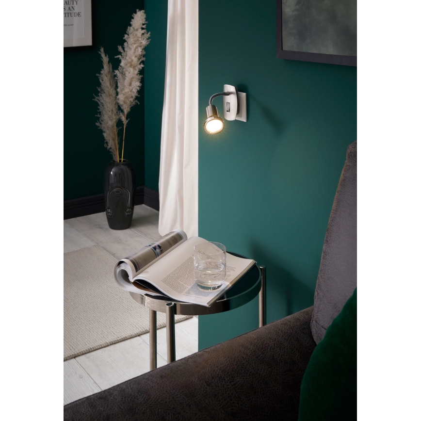 Eglo - Aplica LED pentru priză 1xGU10/2,8W/230V crom mat