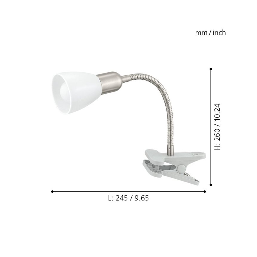 Eglo 92932 - Lampă LED cu clemă DAKAR 3 1xE14/4W/230V