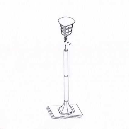Eglo - Lampă LED de exterior 1xE27/8,5W/230V IP44 neagră