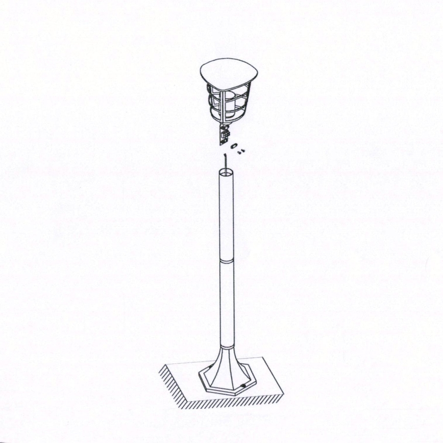 Eglo - Lampă LED de exterior 1xE27/8,5W/230V IP44 neagră
