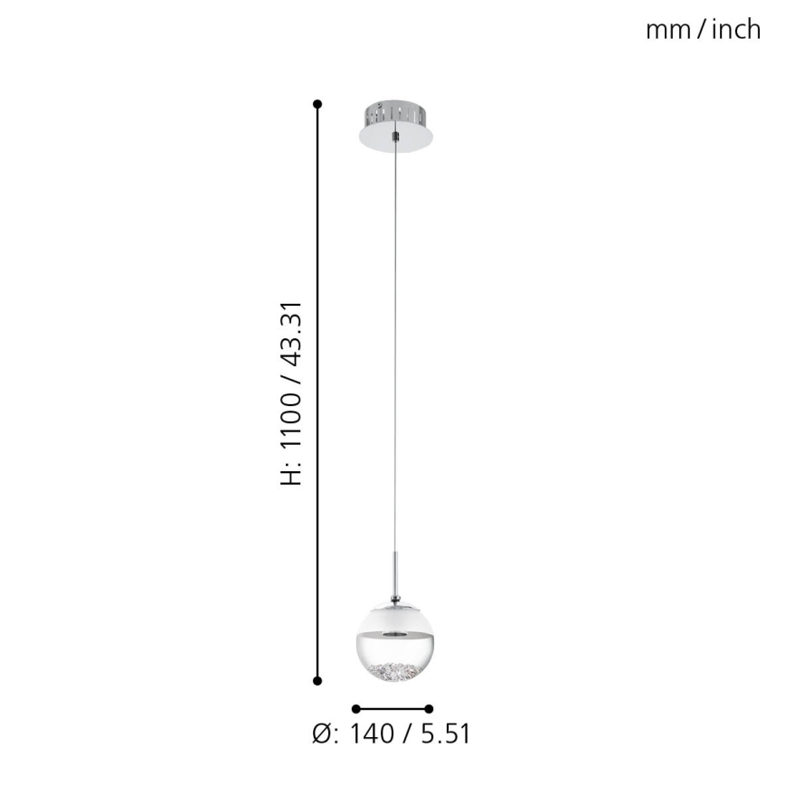 Eglo - Lampă suspendată LED/5W/230V