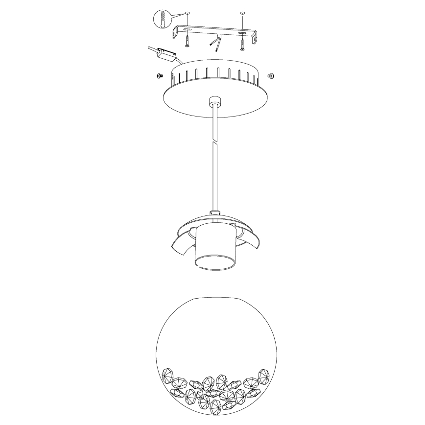 Eglo - Lampă suspendată LED/5W/230V